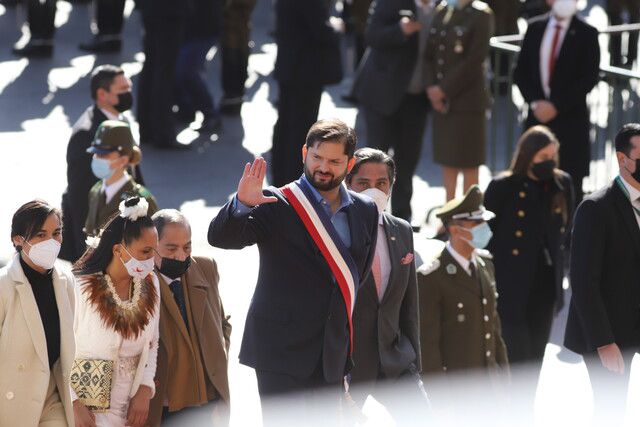 Presidente Boric, usted llega al Congreso Nacional junto con el Ministro del Interior y Jefe de Protocolo.