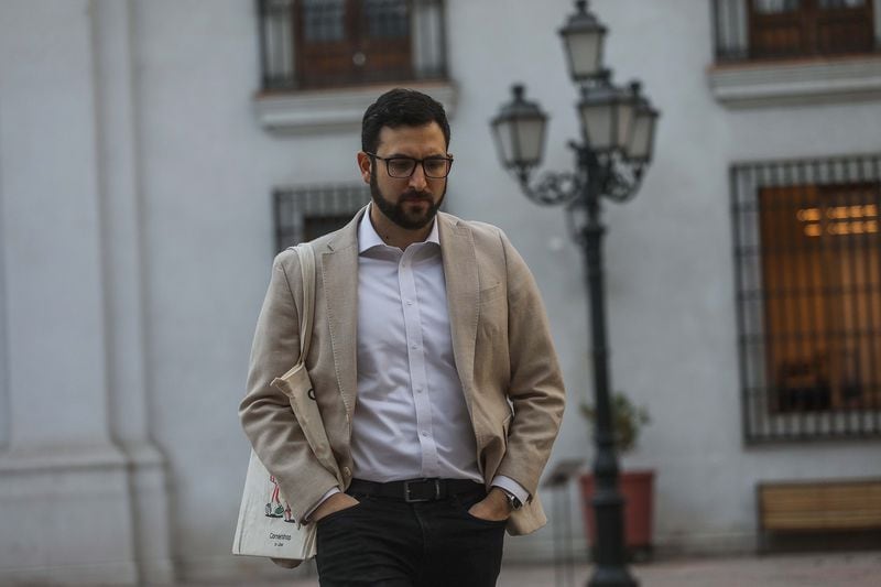 Miguel Crispi en el Palacio de La Moneda.