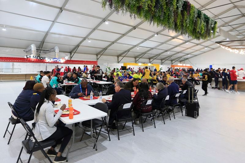 El comedor de la Villa Panamericana durante el día en que el comité ejecutivo de Panam Sports alojó en las instalaciones.