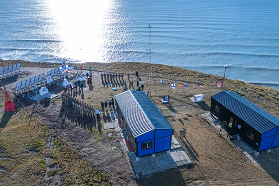 El puesto de vigilancia argentino en territorio chileno