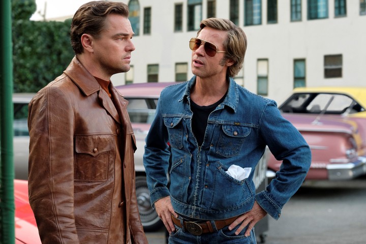 Con Brad Pitt en una escena de la película de Tarantino. Fue su última nominación al Oscar.