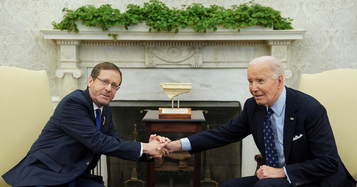 Biden recibe a Herzog con vista puesta en un alto el fuego en Gaza antes de la asunción de Trump