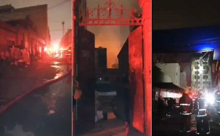 Cae nueva estructura en incendio en Barrios Altos y complica labor de los bomberos