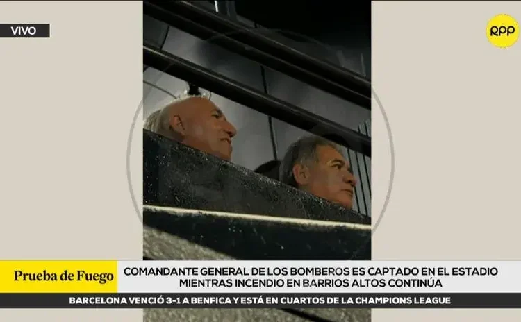 Ministro del Interior pedirá "explicaciones" al comandante general de los Bomberos tras ser captado en estadio de Alianza Lima