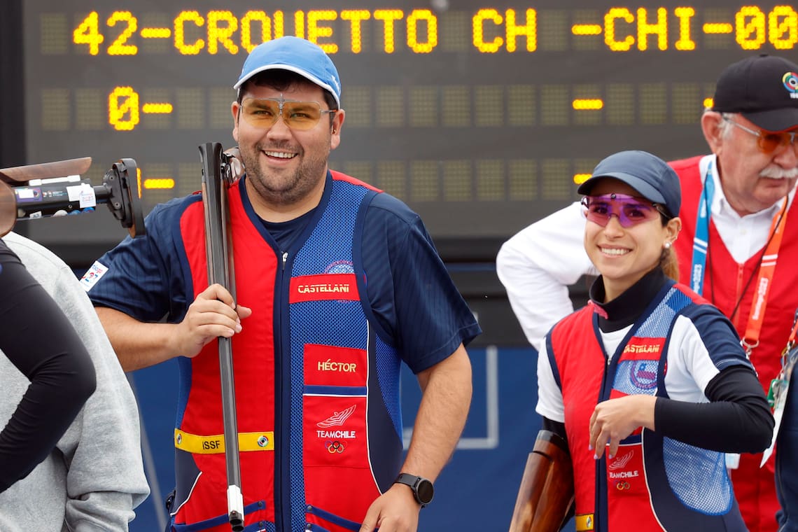 Los tiradores tienen una amistad durante años que los lleva a competir juntos e incluso fueron campeones mundiales en modalidad mixta en el Campeonato Bakú de 2024. Fotos.