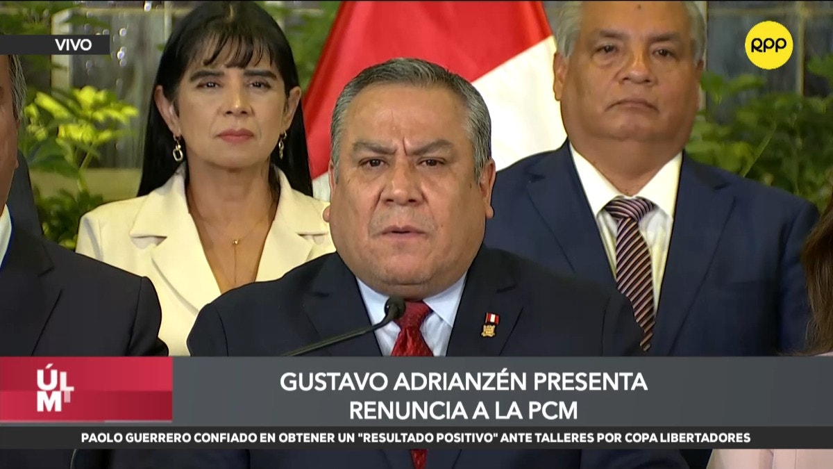 Gustavo Adrianzén renunció al PCM antes de que se discutieran las mociones de censura en su contra