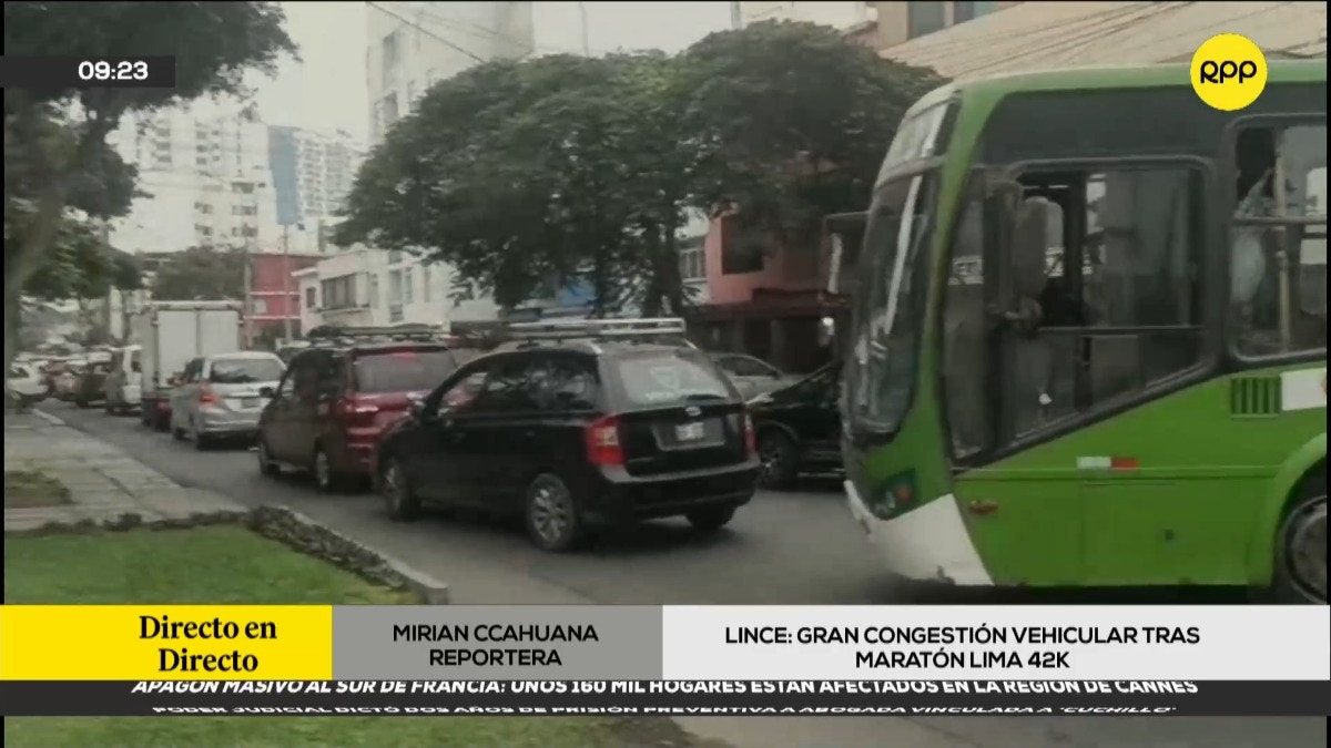 Se registra un gran tráfico intenso durante el maratón 42k 2025