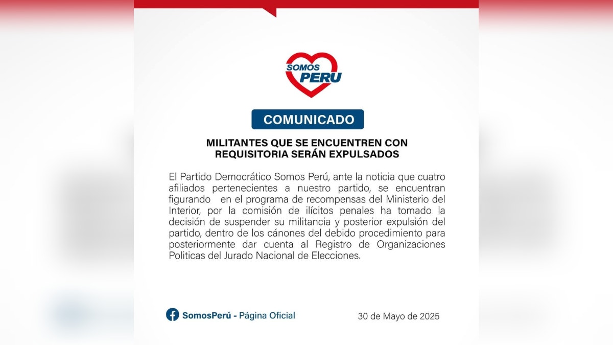 Compresa del grupo político Somos Perú.
