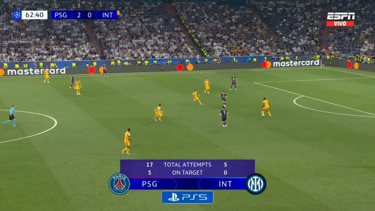 Désiré Doué Doble para PSG 3-0 contra el Inter Milán