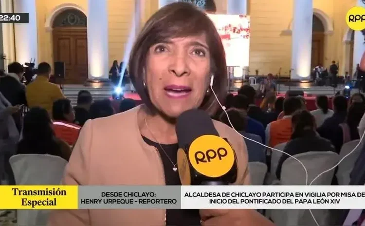 Alcaldesa de Chiclayo señaló por qué declinó de viajar a misa de inicio del pontificado del papa León XIV