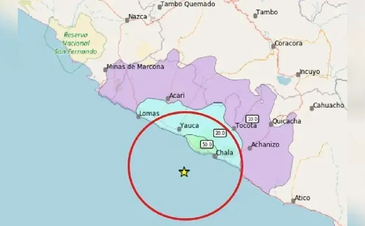 Arequipa: un sismo de magnitud 5.8 se sintió en Caravelí