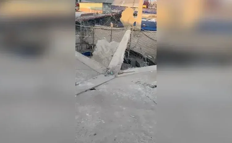 Chiclayo: aleros del mercado Modelo se desploman mientras ejecutaban trabajos [VIDEO]