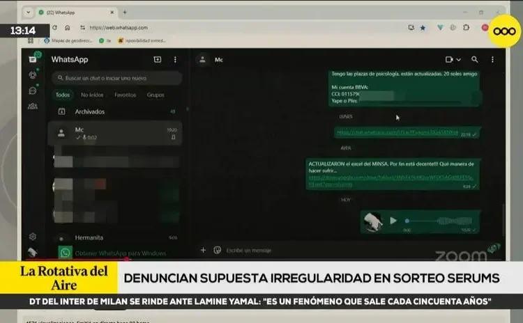 Denuncian presunta irregularidad en el proceso virtual de adjudicación de las plazas remuneradas para el SERUMS