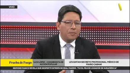 Ilich López dice que el caso de las cirugías de Dina Boluarte