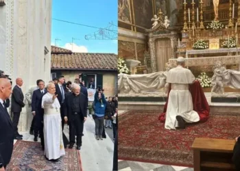 León XIV visitó por sorpresa un santuario de los agustinos en la periferia de Roma