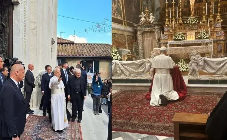 León XIV visitó por sorpresa un santuario de los agustinos en la periferia de Roma