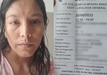 Mujer pide ayuda para que le realicen una nefrectomía en el Hospital Nacional Guillermo Almenara