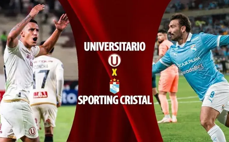 Universitario vs Sporting Cristal en vivo, ver GolPerú transmisión en directo fecha 14 Torneo Apertura 2025 link gratis online Partidos de hoy