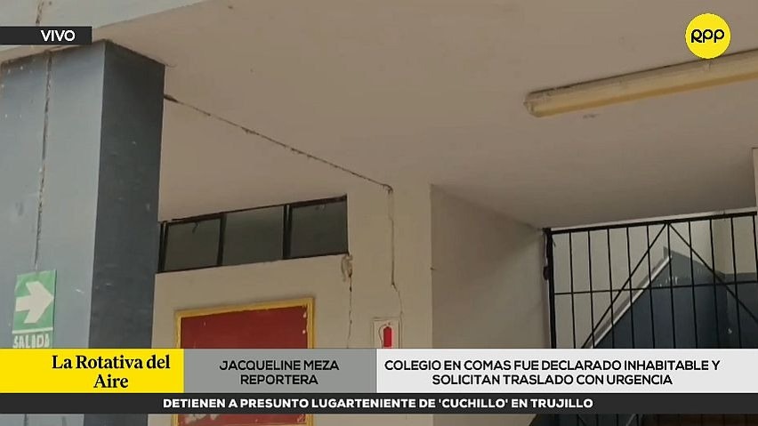 College of Comas fue declarado inhabitable después del fuerte terremoto de magnitud 6.1