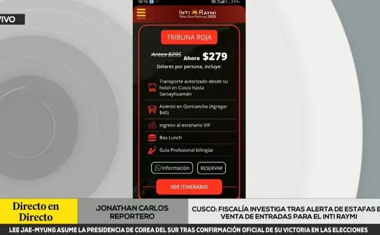 Inician investigaciones tras alerta de estafas en venta de entradas para el Inti Raymi