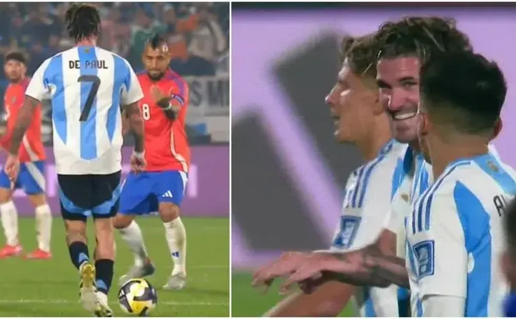 VIDEO Rodrigo De Paul a Arturo Vidal: Usas mucho el teclado, gesto en derrota de Chile 0-1 Argentina
