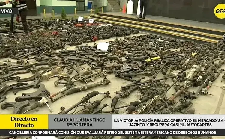 incautan cientos de autopartes de dudosa procedencia por un valor de S/ 200 mil