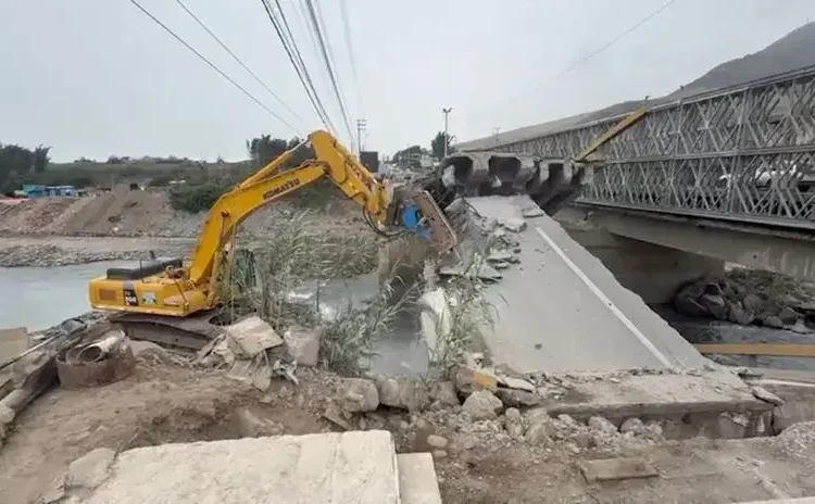 MTC avanza con demolición del puente Chancay colapsado en febrero y que dejó tres fallecidos
