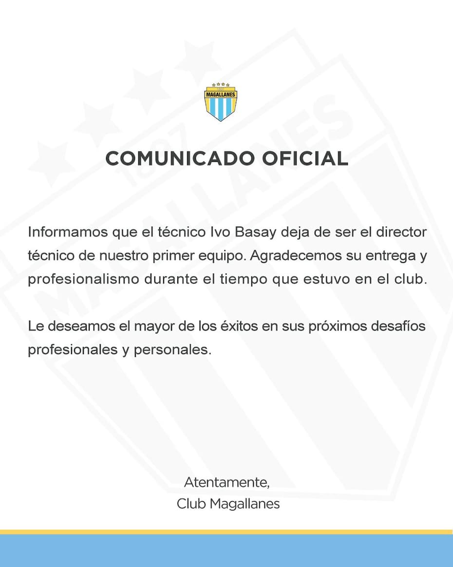 Ivo Basay fue despedido de su posición como entrenador.