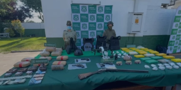 Operativo policial en La Legua deja 21 detenidos: se incautaron armas, un dron y cerca de 30 kilos en drogas