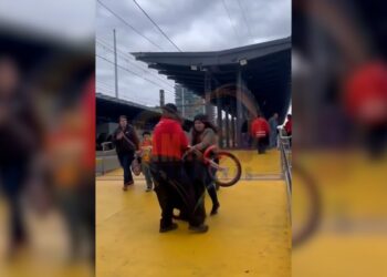 EFE respalda a guardia que le quitó bicicleta a pasajera en Biotren tras indignación por video viral