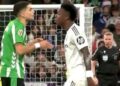 “Levántate, subnormal, te tiras todo el partido”: el tenso cruce entre figura del Betis de Pellegrini y Vinicius Jr.
